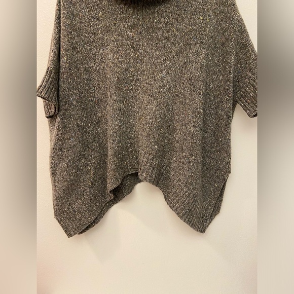Theory Granito Liesele Turtleneck Poncho Chunky Oversize Sweater Women's Small - Picture 3 of 7